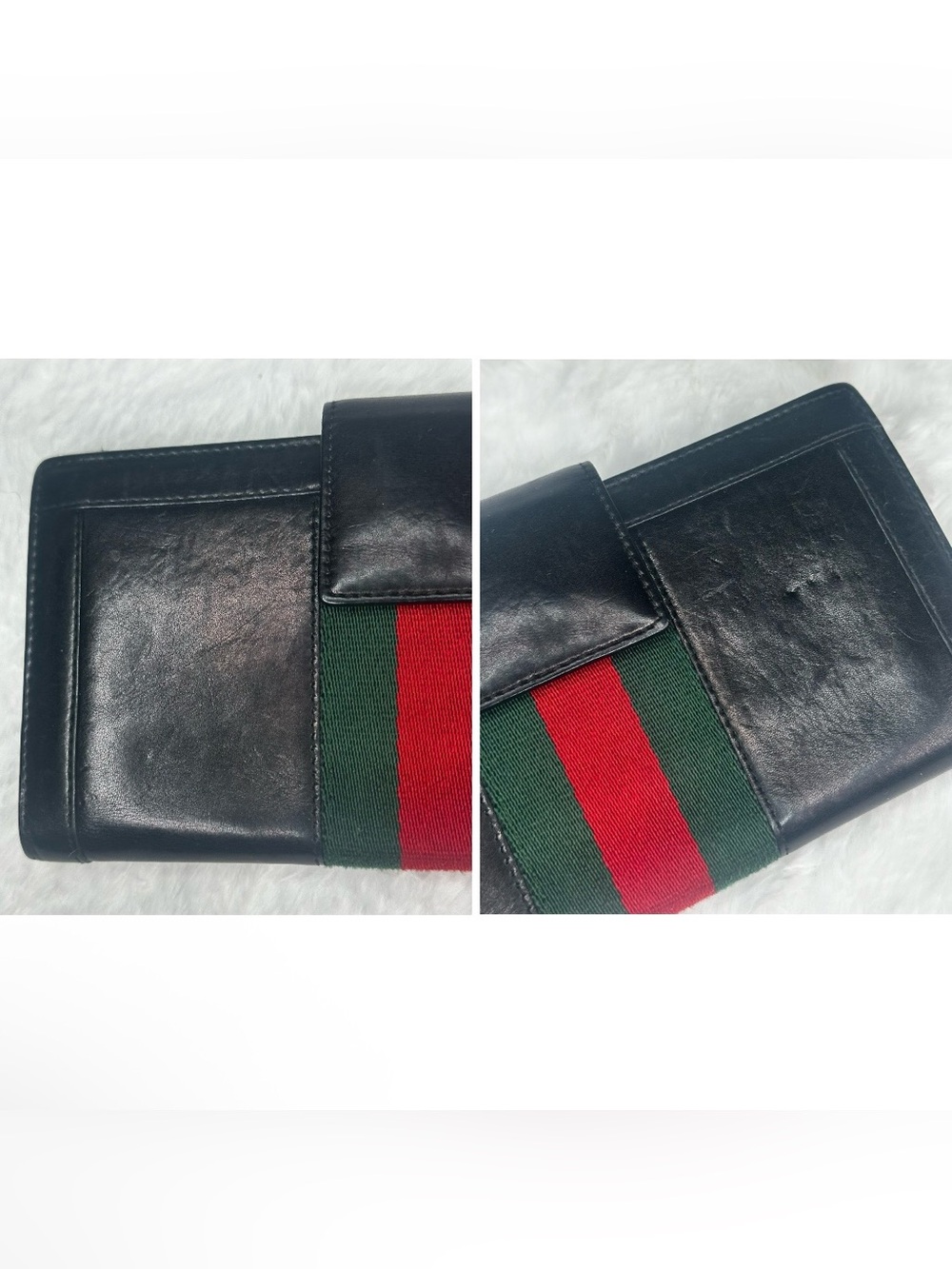 *GUCCI* VTG Cherry Line Black Leather Long Wallet COA - Picture 4 of 14